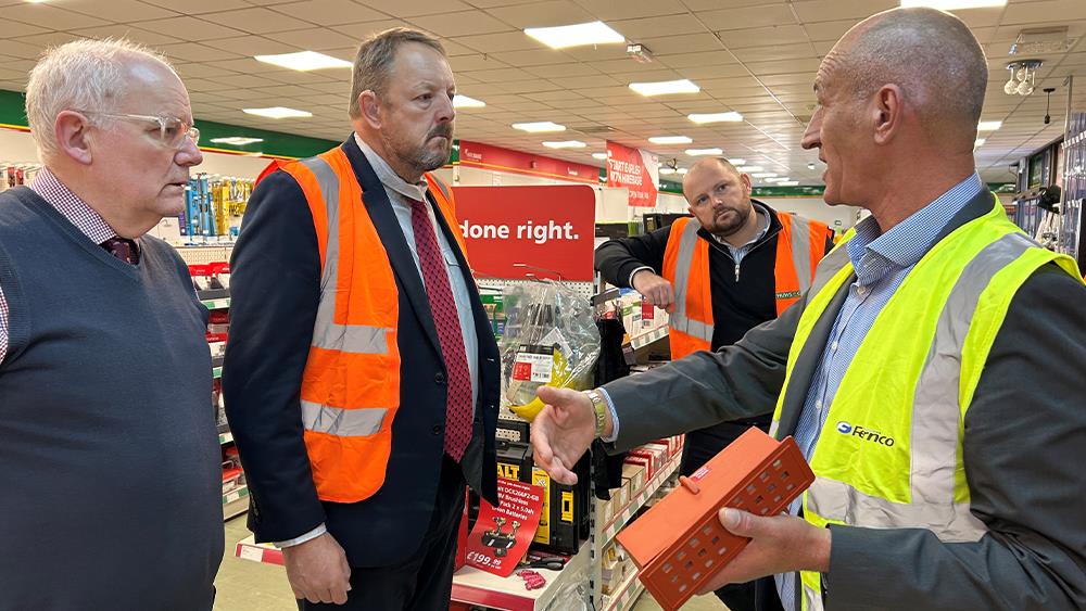 MP for Chesterfield visits Huws Gray Building Supplies image