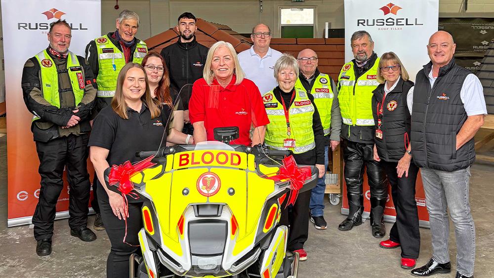 Russell Roof Tiles helps purchase new motorbike for blood charity image