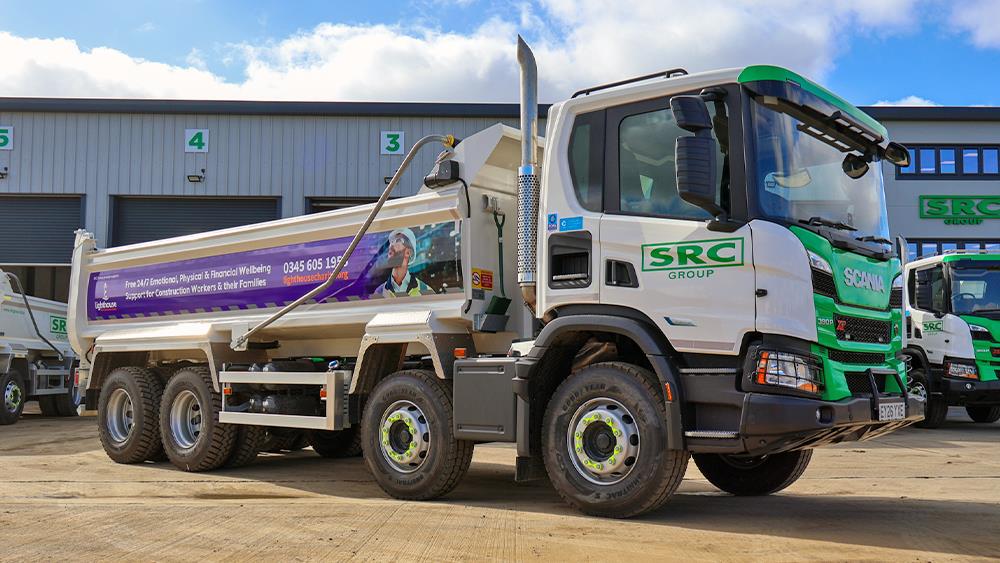 SRC Group tipper dons Lighthouse Charity branding image