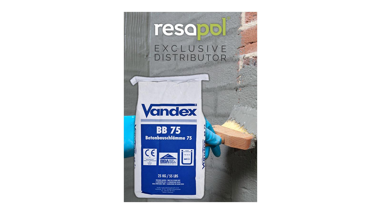 Leading tanking solution, Vandex BB 75, available from Resapol image