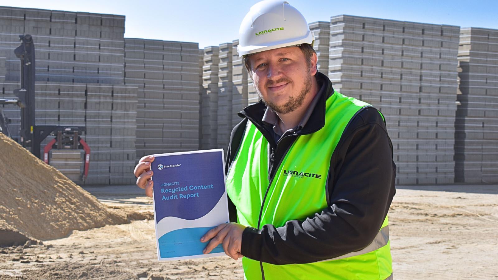 Lignacite makes history with recycled content verification image