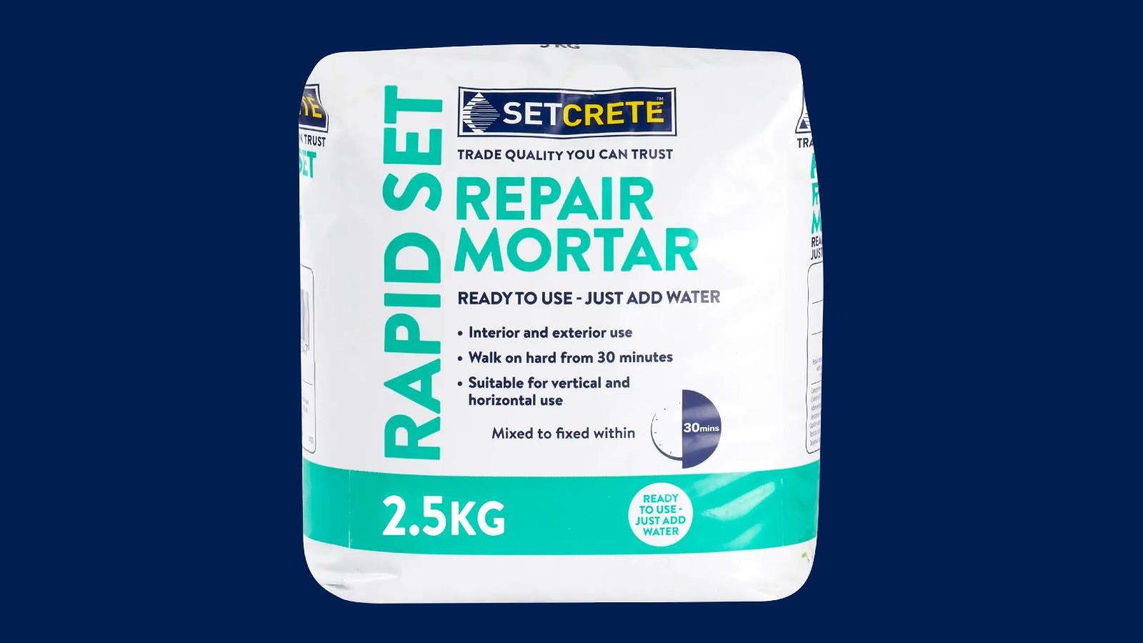 Setcrete Launches Smaller New Pack Size for Rapid Set Repair Mortar image