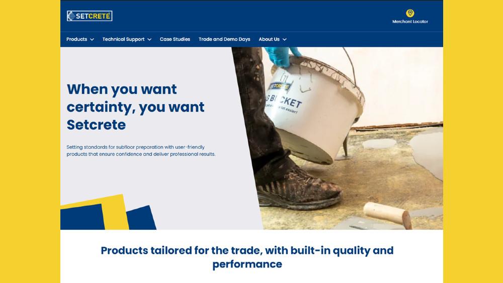 New Setcrete Website Simplifies Product Selection image