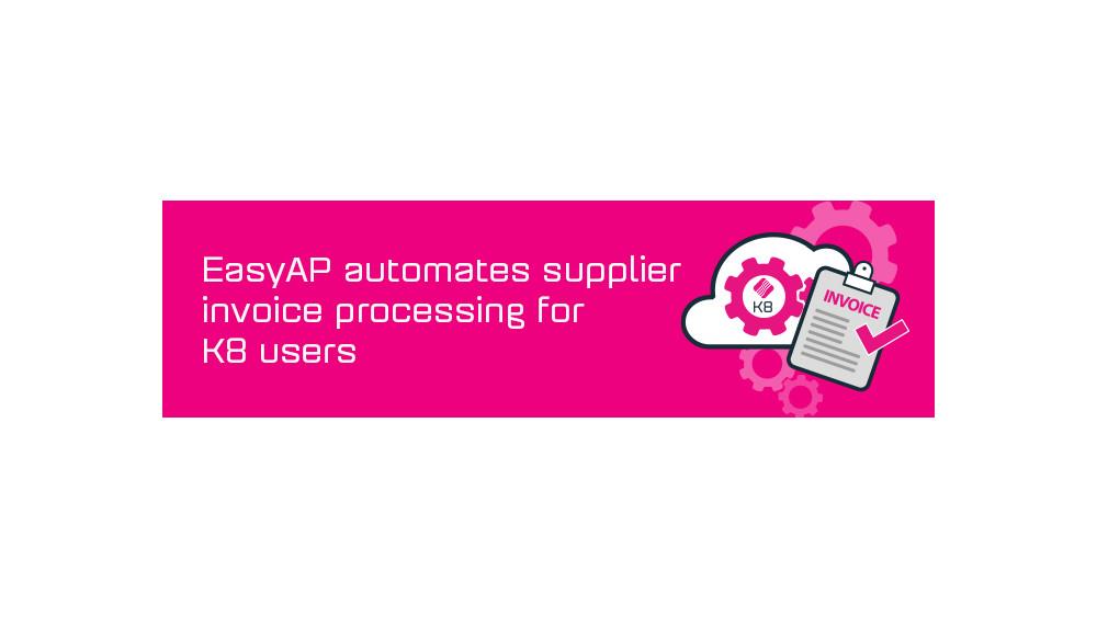 EasyAP automates supplier invoice processing for K8 users image