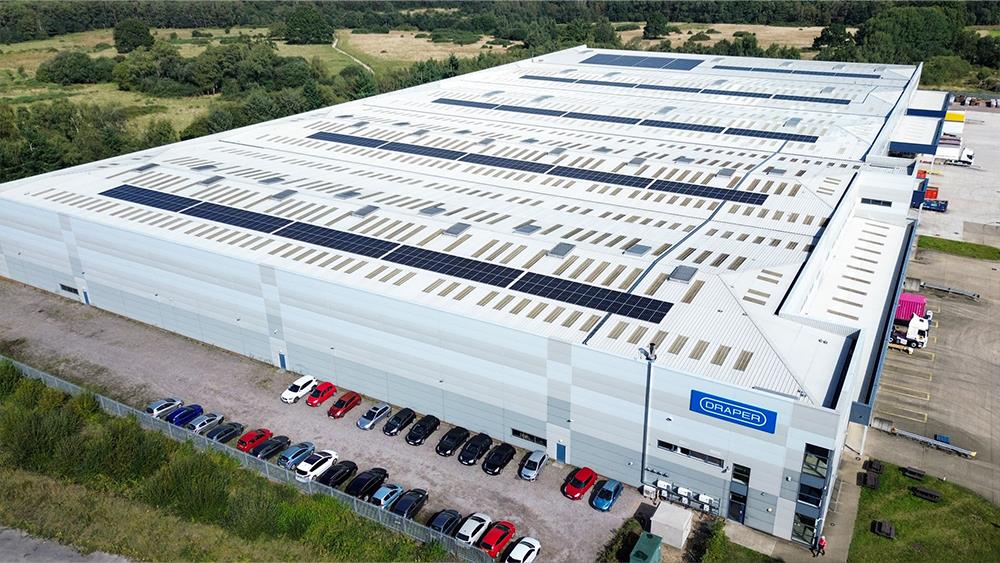 Draper Tools generates over a half a million kWh of clean energy image