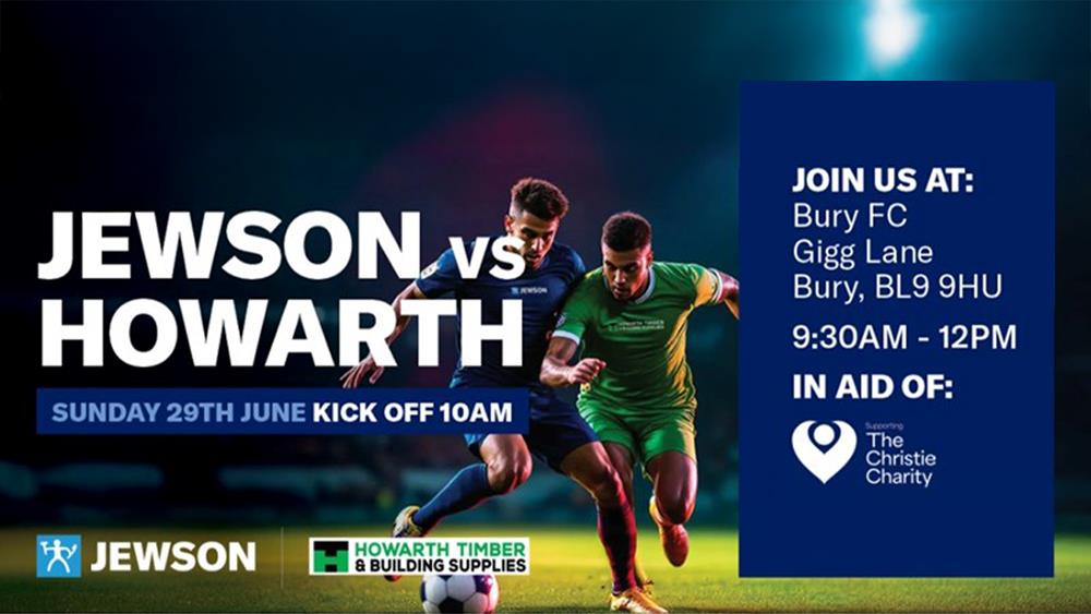 Jewson and Howarth to clash in charity football match image