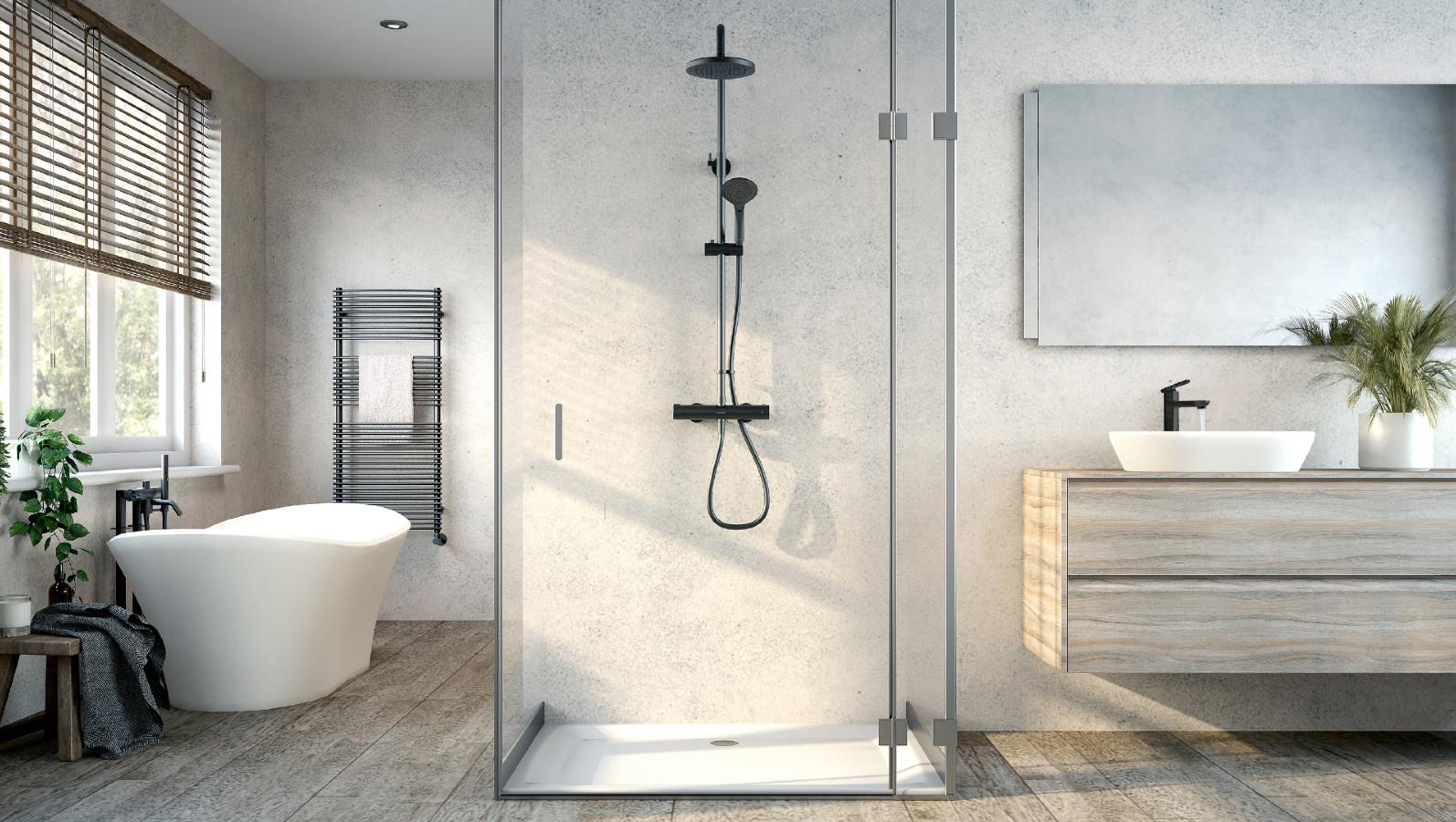 Aqualisa adds elegant matt black options to AQ™ mixer shower collection image