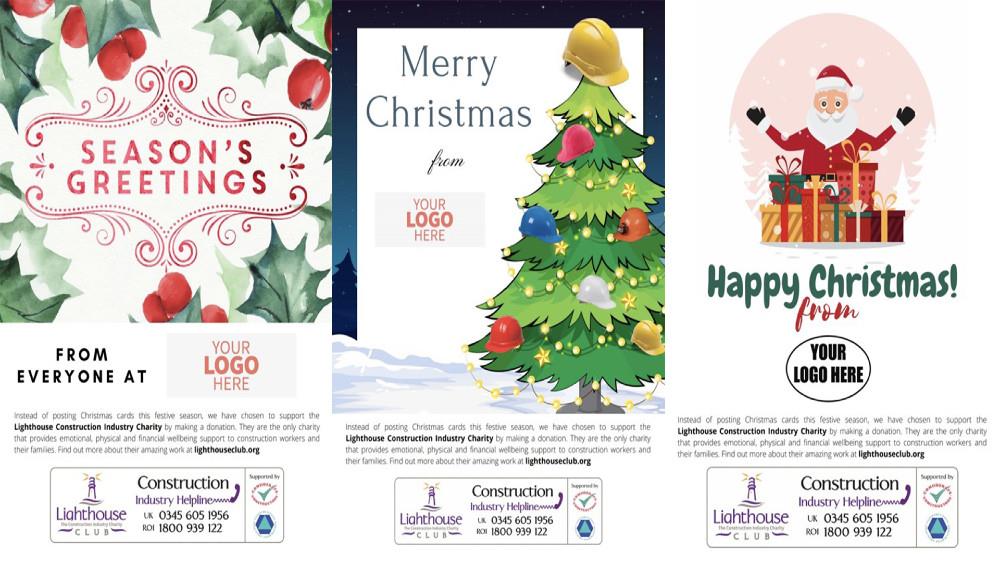 Construction industry charity launch festive e-cards image